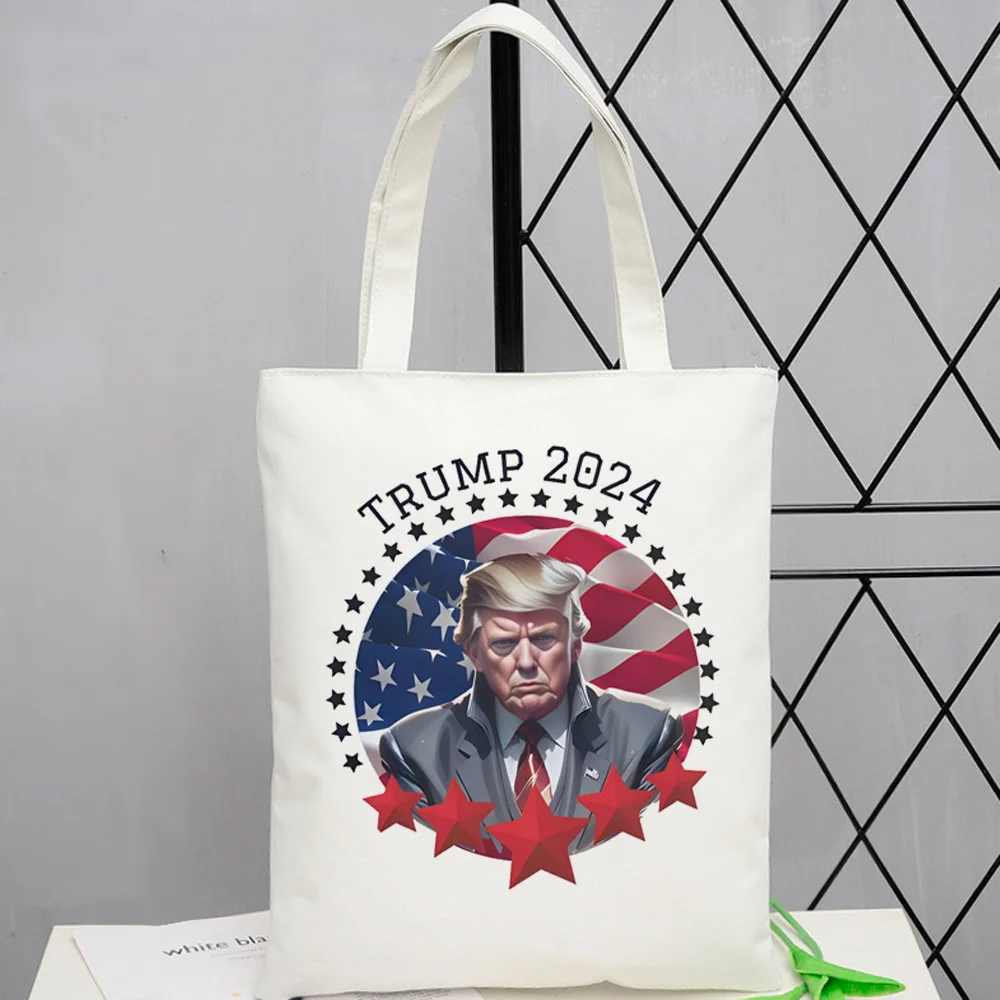 Сумка для покупок Трампа сумка продуктов из переработанного хлопка сумка-шоппер