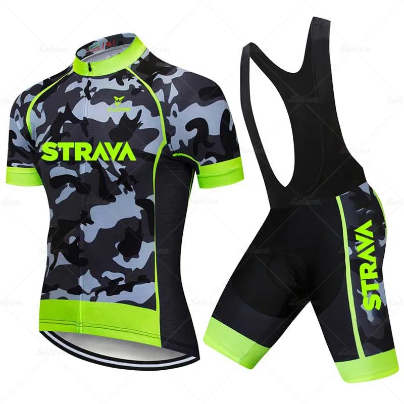 Summer Man's STRAVA Camouflage Short Sleeve Cycling Jersey Kit MTB Ropa Ciclismo Bike Clothing Bib Shorts Bike Jersey Set
Summer Man's STRAVA Camouflage Short Sleeve Cycling Jersey Kit MTB Ropa Ciclismo Bike Clothing Bib Shorts Bike Jersey Set