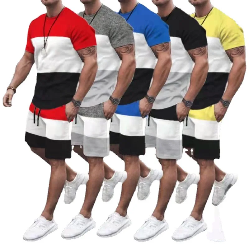 2 piece set summer men shorts top loose casual stitching short-sleeved suit summer new products men sets men clothing set
2 piece set summer men shorts top loose casual stitching short-sleeved suit summer new products men sets men clothing set