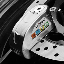 VEISON Waterproof Motorcycle Alarm Lock Bike Disc Lock Warning 130DB Security Anti Theft Brake Rotor Padlock Disc Brake Locks