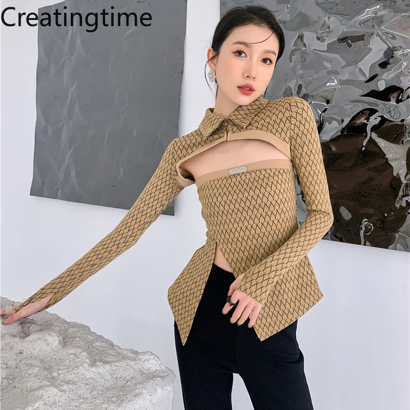 Creatingtime Spring 2022 New Shirts High Sense Chic Niche Sexy Split Stripes Patchwork Top Women Slim Waist Sweet Hot Girl GA826
Creatingtime Spring 2022 New Shirts High Sense Chic Niche Sexy Split Stripes Patchwork Top Women Slim Waist Sweet Hot Girl GA826