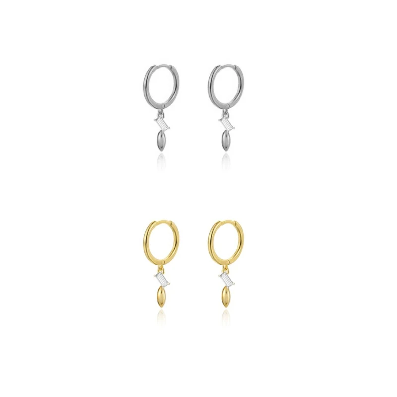 Clear Rectangular Zircon Rice Shape Pendant Drop Earrings for Women Pierced Clip Earrings Women's Creativity Jewelry Pendientes
Clear Rectangular Zircon Rice Shape Pendant Drop Earrings for Women Pierced Clip Earrings Women's Creativity Jewelry Pendientes