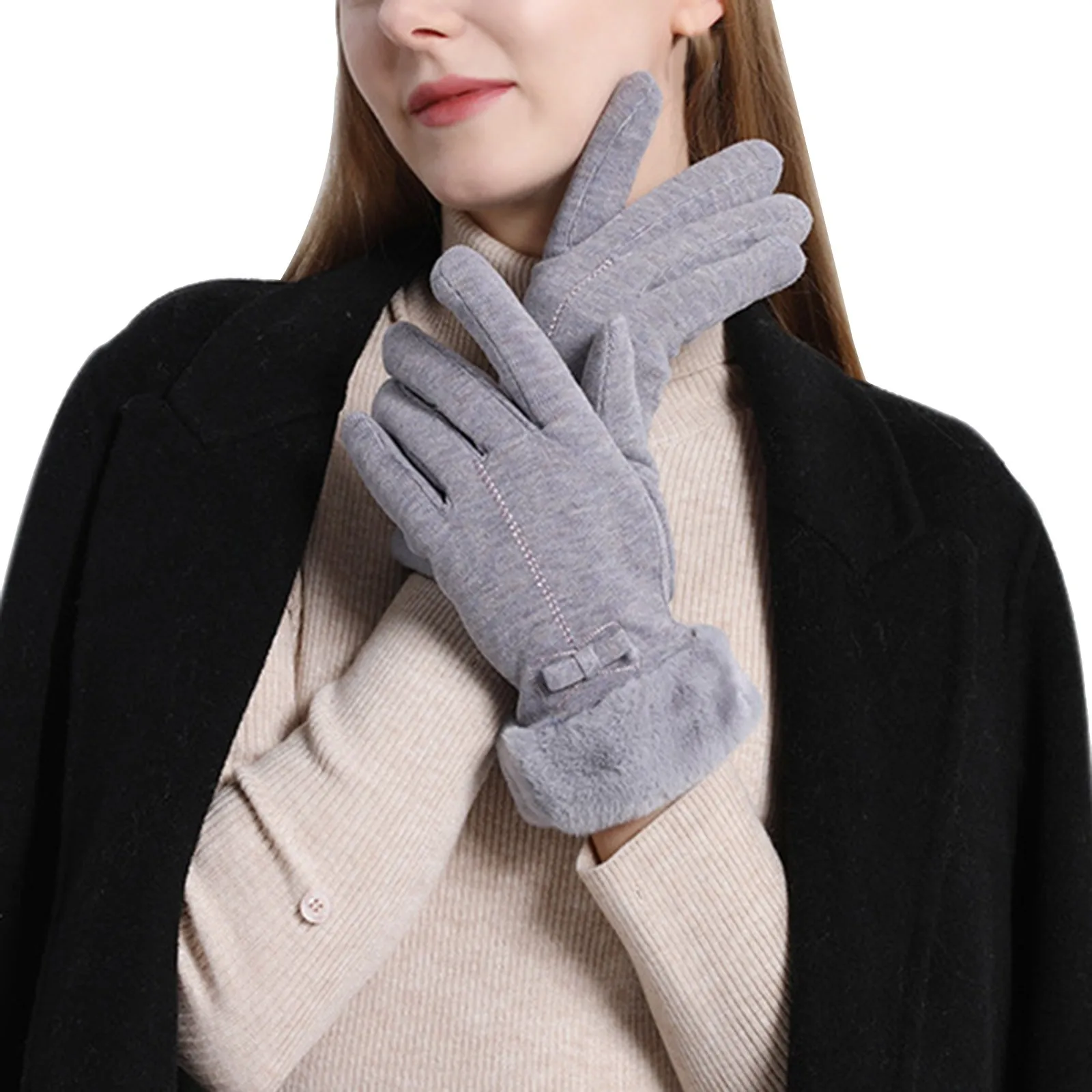 Warm Gloves Women's Cold Proof Gloves Bowknot Girl's Touching Screen Thickened Fluff Mouth Gloves Gloves Mittens Convertible
Warm Gloves Women's Cold Proof Gloves Bowknot Girl's Touching Screen Thickened Fluff Mouth Gloves Gloves Mittens Convertible