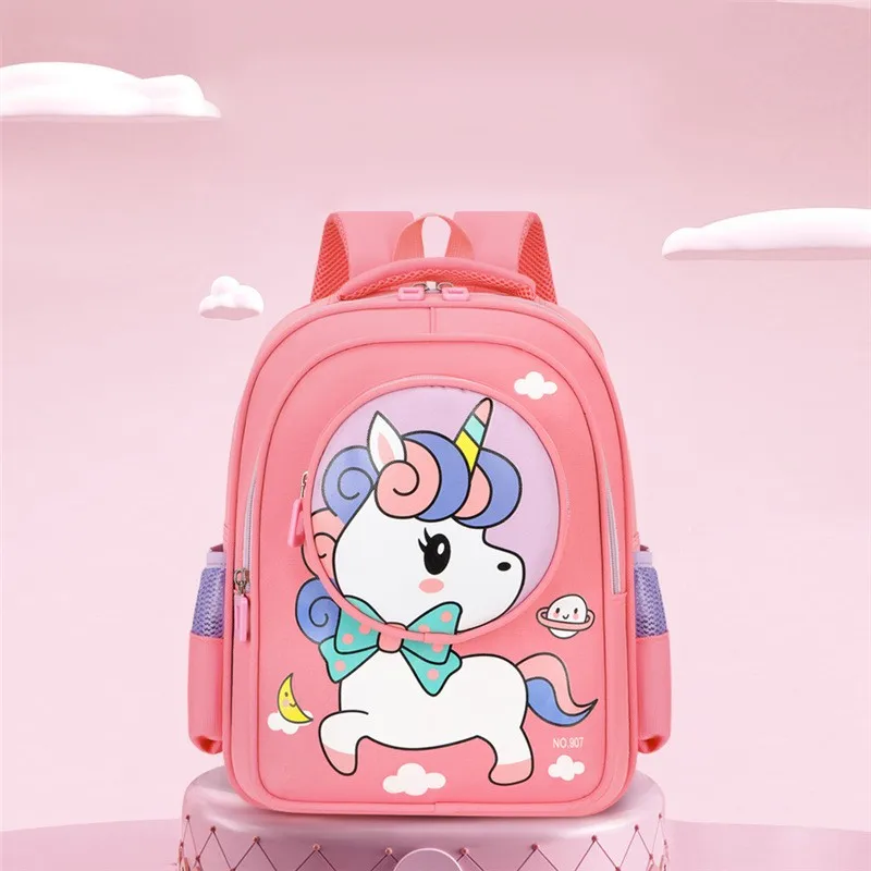 

Unicorn Children's Schoolbag Cute Astronaut Print Kindergarten Backpack First Grade Elementary School Student Fashion Backpack