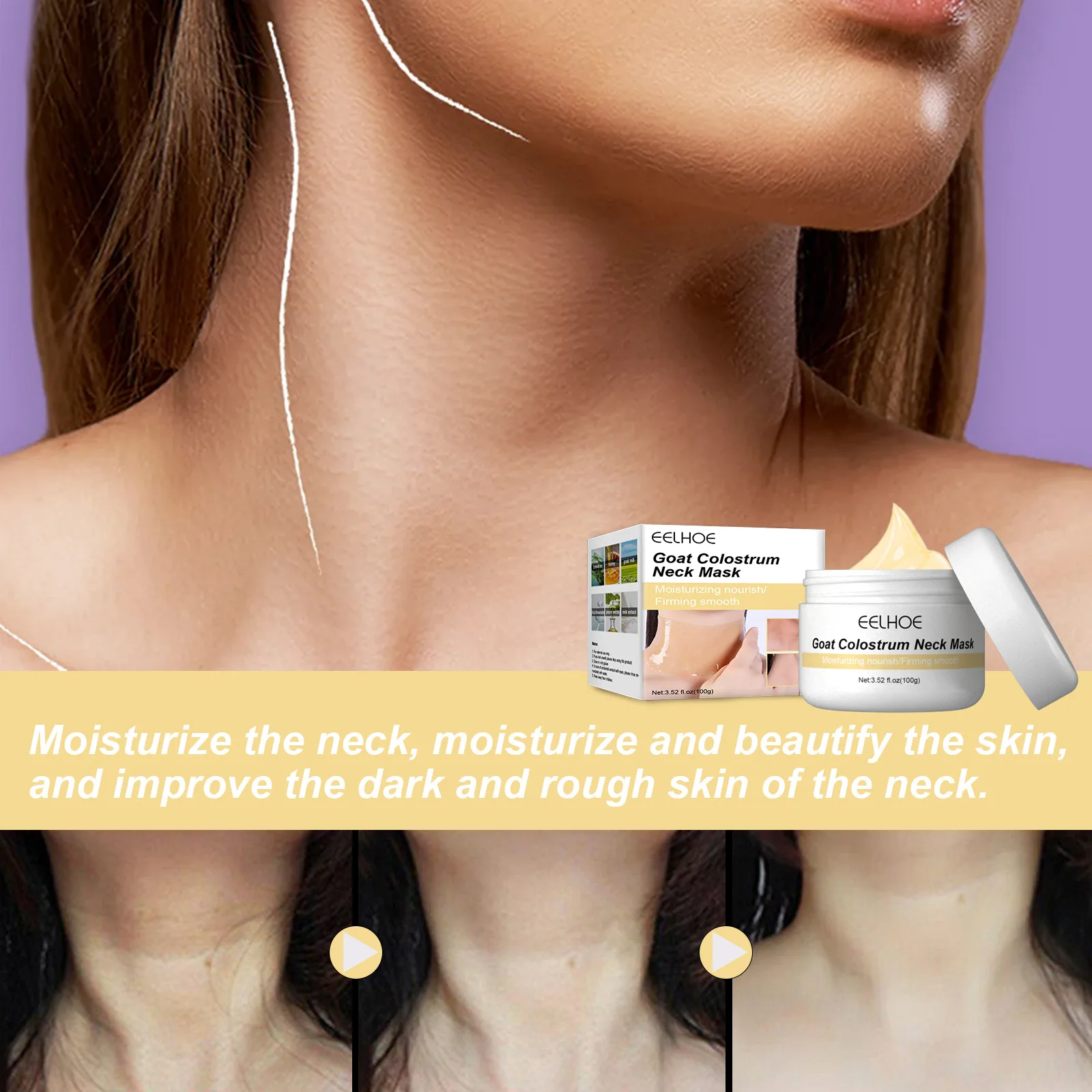 Neck Mask Cream Fade Fine Lines Reduce Neck Wrinkles Lifting Firming Anti Aging Whitening Moisturizing Neck Care Cream 100g
Neck Mask Cream Fade Fine Lines Reduce Neck Wrinkles Lifting Firming Anti Aging Whitening Moisturizing Neck Care Cream 100g