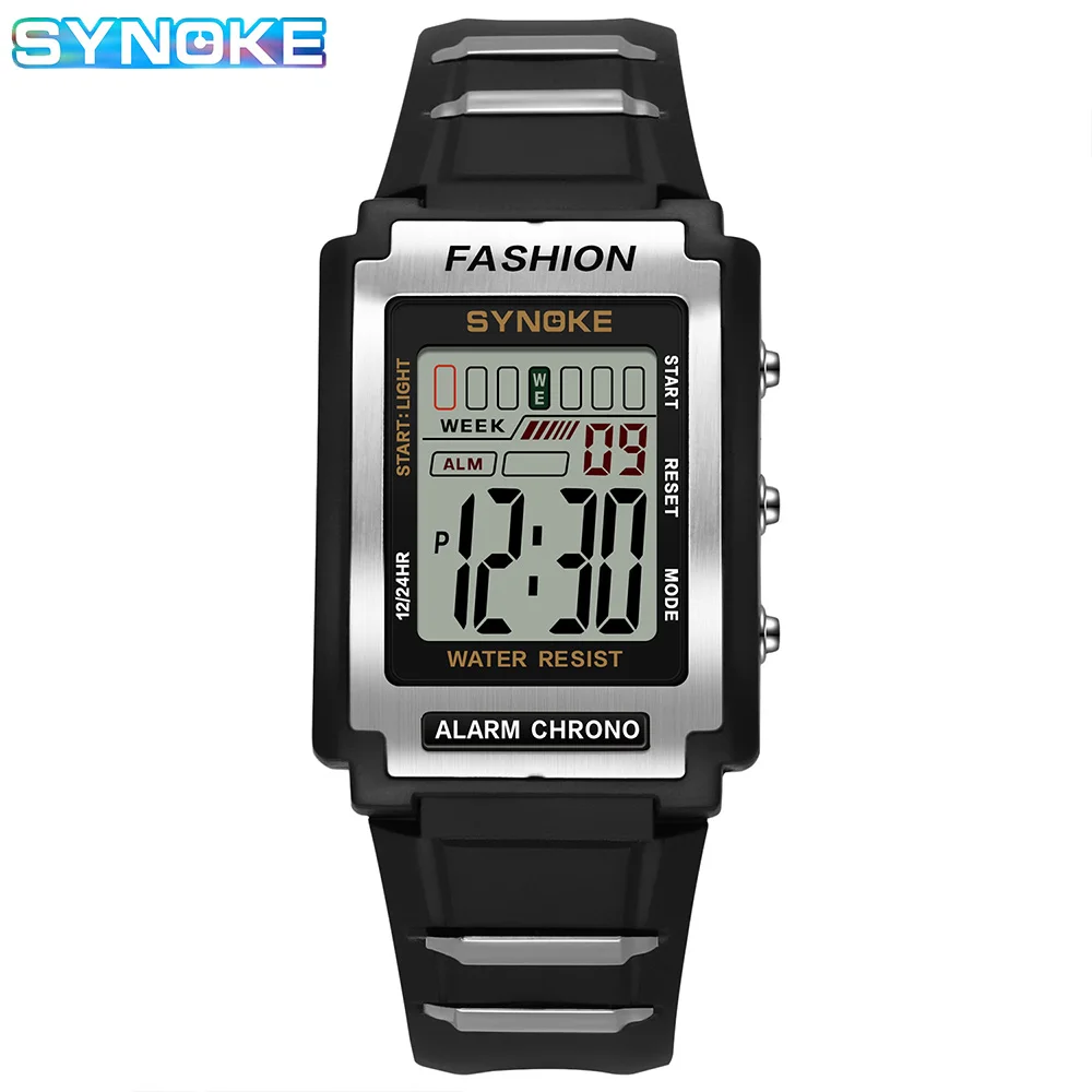 

SYNOKE Watch Men Outdoor Sports Waterproof Digital Watches Luminous Alarm Clock Display For Male Reloj Hombre