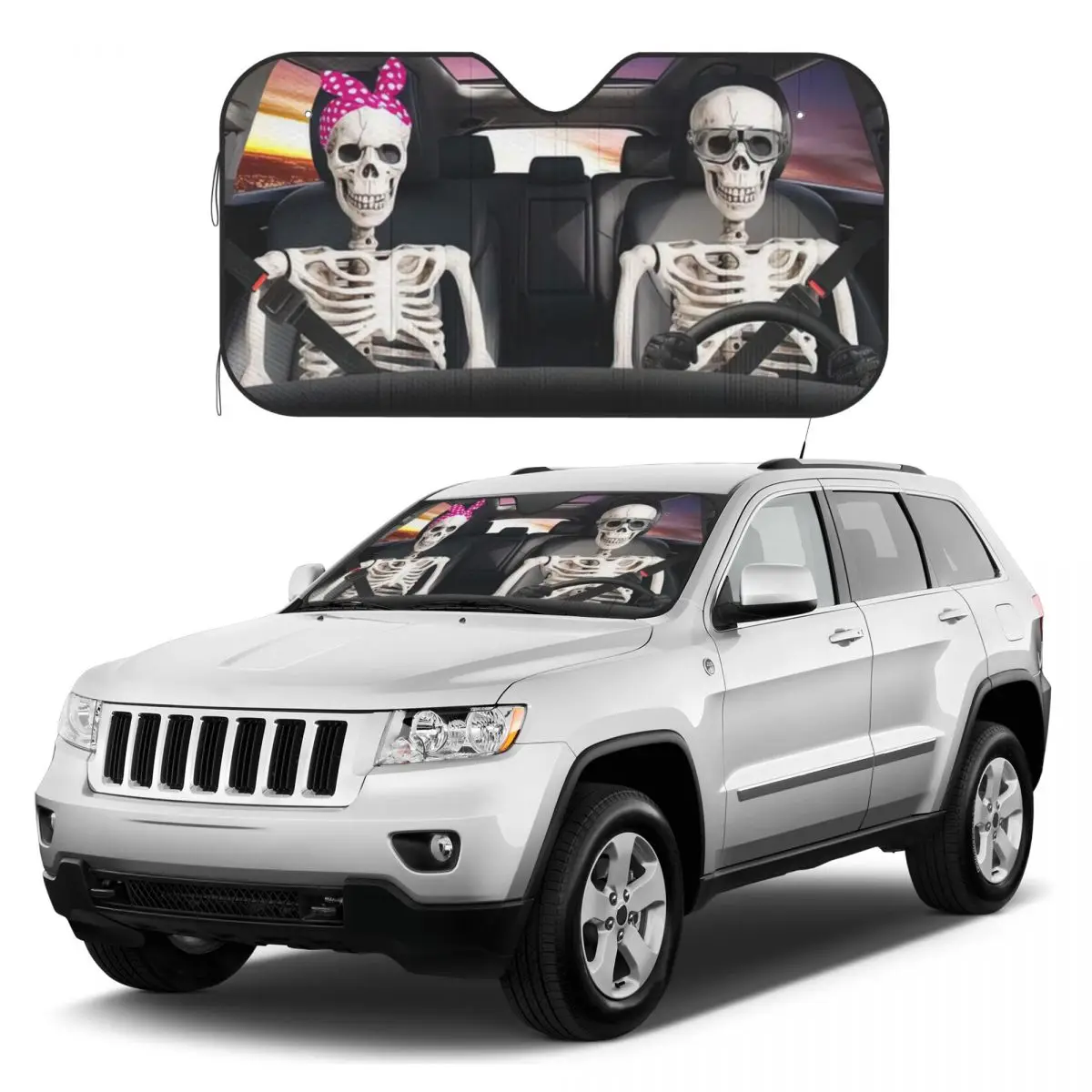 Funny Skeleton Skull Car Windshield Sunshade Foldable Horror Skull Auto Front Window Sunshield SUV Trucks Vehicle Block UV Rays
Funny Skeleton Skull Car Windshield Sunshade Foldable Horror Skull Auto Front Window Sunshield SUV Trucks Vehicle Block UV Rays