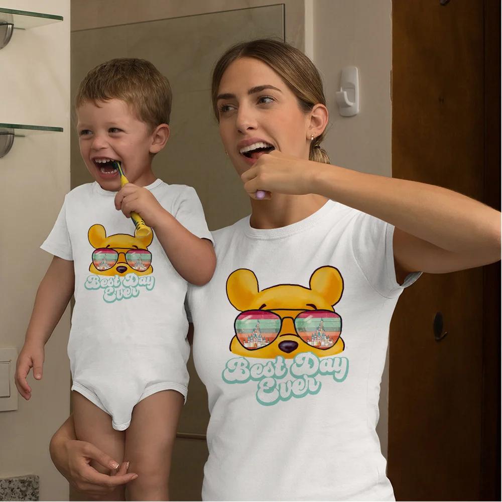 Winnie the Pooh Sunglasses Disney Castle Kids Clothes Girls Mommy and Me TShirt Family Costumes Newborn Jumpsuit Casual Baby Top
Winnie the Pooh Sunglasses Disney Castle Kids Clothes Girls Mommy and Me TShirt Family Costumes Newborn Jumpsuit Casual Baby Top