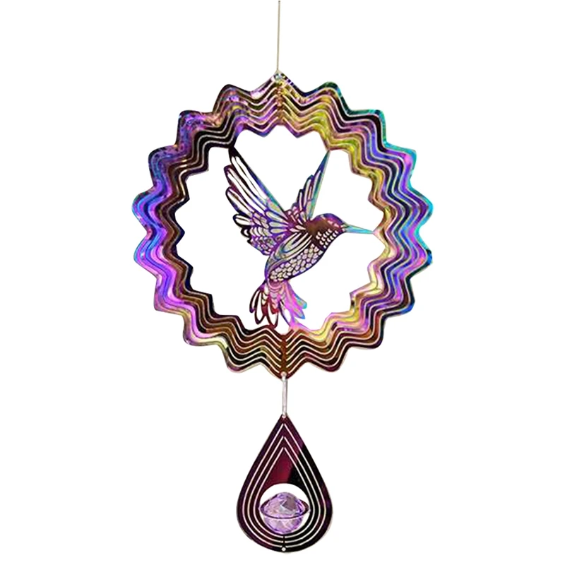 6 Inch Bird Wind Spinner Hanging Garden Decoration Combination Stainless Steel Colorful Bird
6 Inch Bird Wind Spinner Hanging Garden Decoration Combination Stainless Steel Colorful Bird