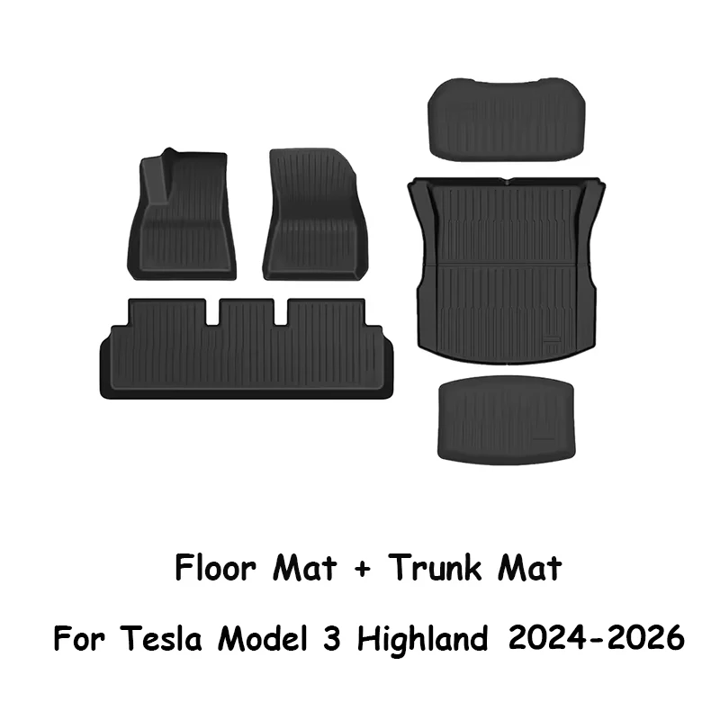 Коврики для пола и багажника для новой Tesla Model 3 Highland 2025-2026, из ТПЭ, водонепроницаемые, износостойкие, аксессуары для салона и багажника
Коврики для пола и багажника для новой Tesla Model 3 Highland 2025-2026, из ТПЭ, водонепроницаемые, износостойкие, аксессуары для салона и багажника