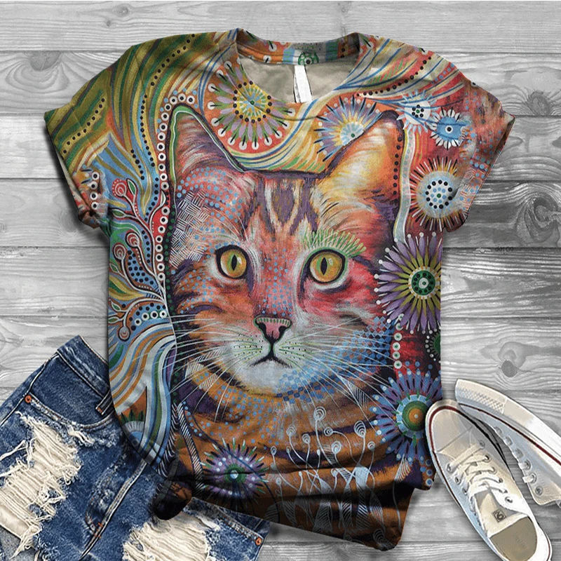 New Ladies Casual T Shirts Women Summer 2022 Short Sleeve 3D Cat Print O Neck Harajuku Top T Shirts
New Ladies Casual T Shirts Women Summer 2022 Short Sleeve 3D Cat Print O Neck Harajuku Top T Shirts