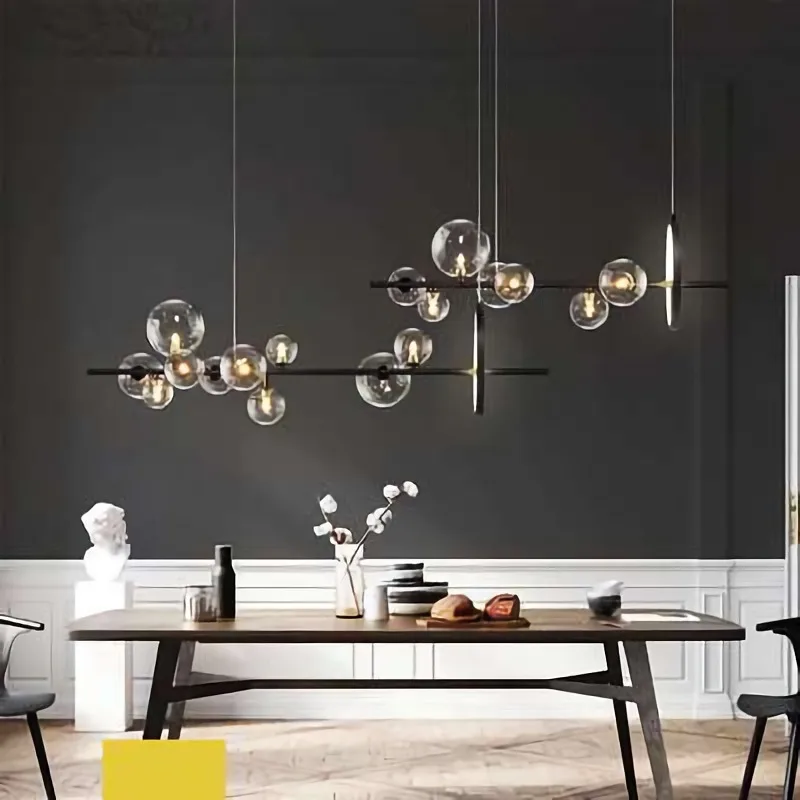 Modern Led Pendant Lamps Glass Ball for Table Dining Room Kitchen Chandelier Home Decor Lighting Suspension Design Lusters
Modern Led Pendant Lamps Glass Ball for Table Dining Room Kitchen Chandelier Home Decor Lighting Suspension Design Lusters