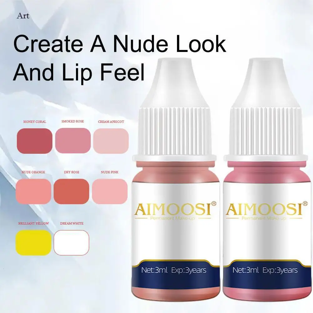 

3ml Lip Tattoo Pigment Nude Color Tattoo Ink Microblading Pigment For Semi Permanent Makeup Cosmetics Lips Tint Consumables M1V8