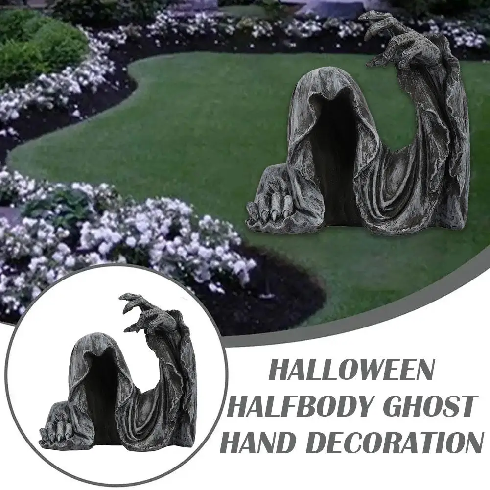 

Halloween Horror Ghost Hand Synthetic Resin Decoration Whole House Cloak Town Horror Creative Thriller Clothes Home Decorat L0B6