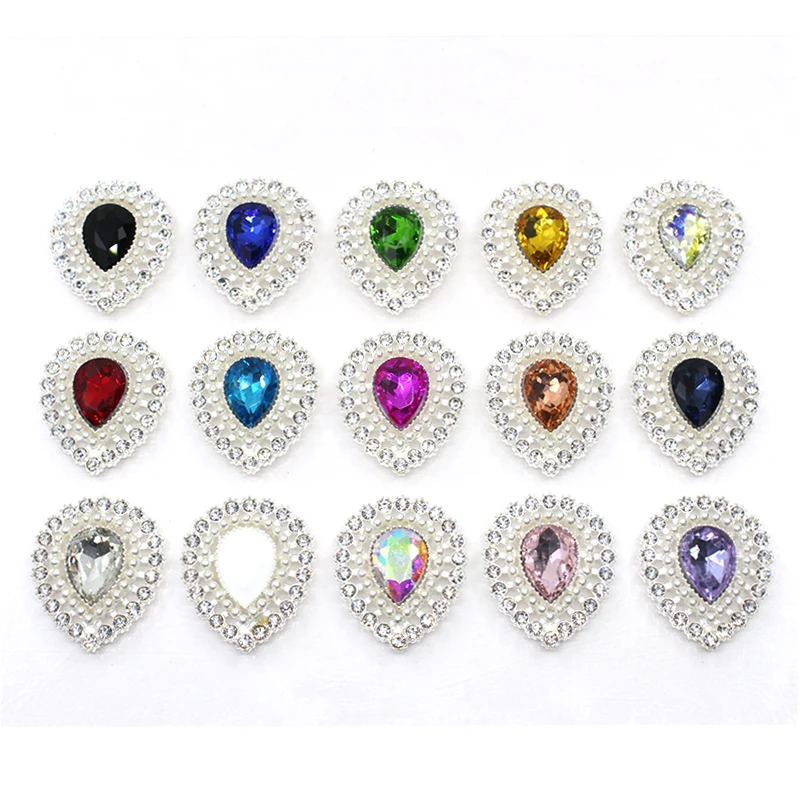 New Product 5pcs 25*30MM Silver Bottom Alloy Glass Water Drop Pearl Rhinestone DIY sewing accessories Craft Jewelry Accessorie
New Product 5pcs 25*30MM Silver Bottom Alloy Glass Water Drop Pearl Rhinestone DIY sewing accessories Craft Jewelry Accessorie