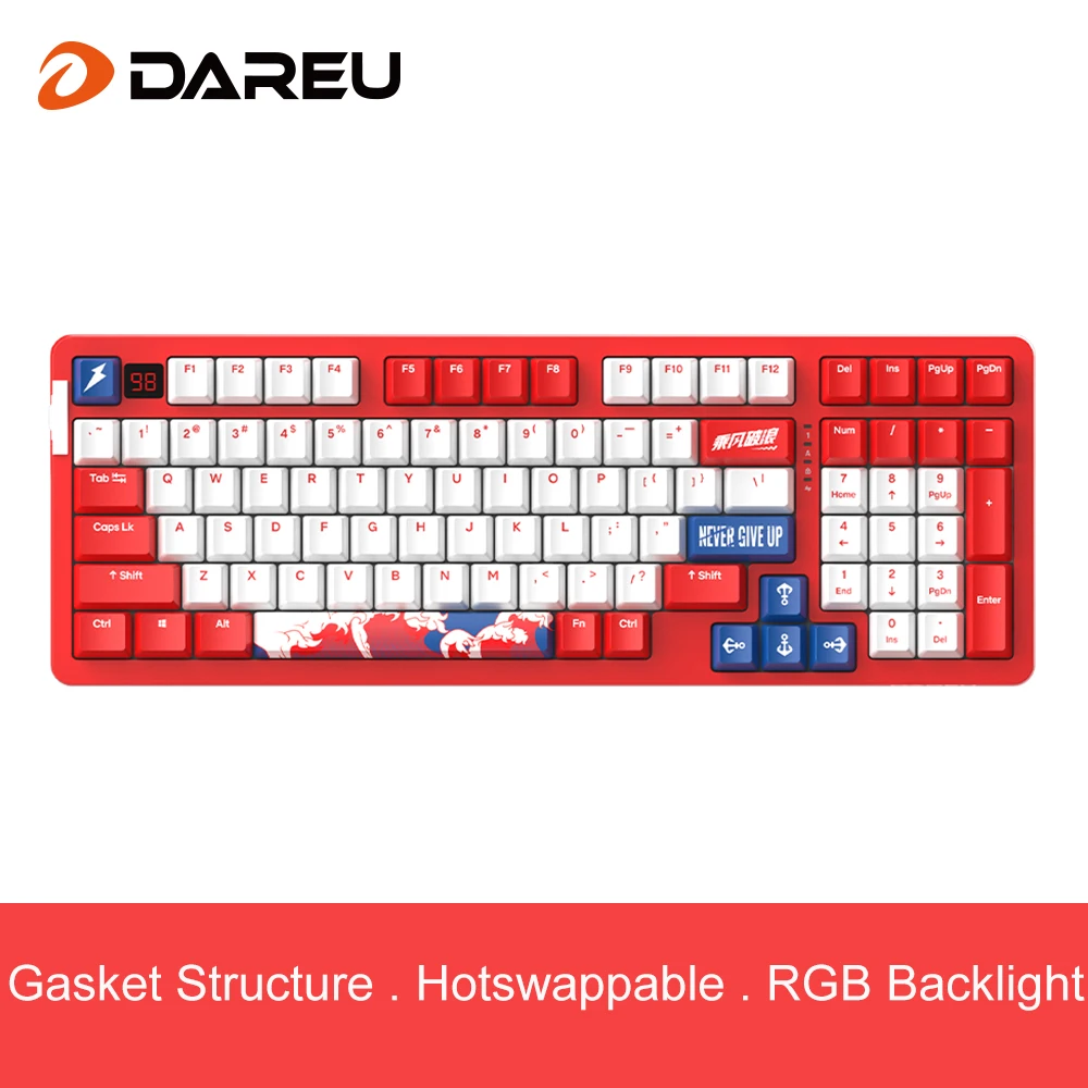 DAREU Mechanical Keyboard 98 Keys Sky Blue Switch RGB Backlight Gaming Keyboards PBT Keycaps Gasket Structure Wired Wireless
DAREU Mechanical Keyboard 98 Keys Sky Blue Switch RGB Backlight Gaming Keyboards PBT Keycaps Gasket Structure Wired Wireless