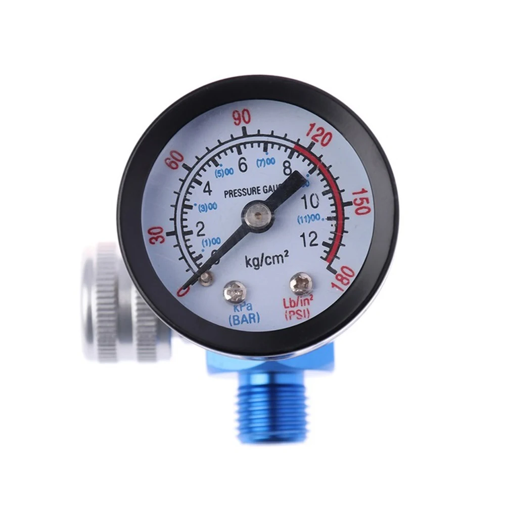 

Pressure Regulator Gauge Pneumatic Silver/gold 0-160PSI 1 Pc 1/4\\\" For Compressor HVLP LVLP For Spray Paint Tool