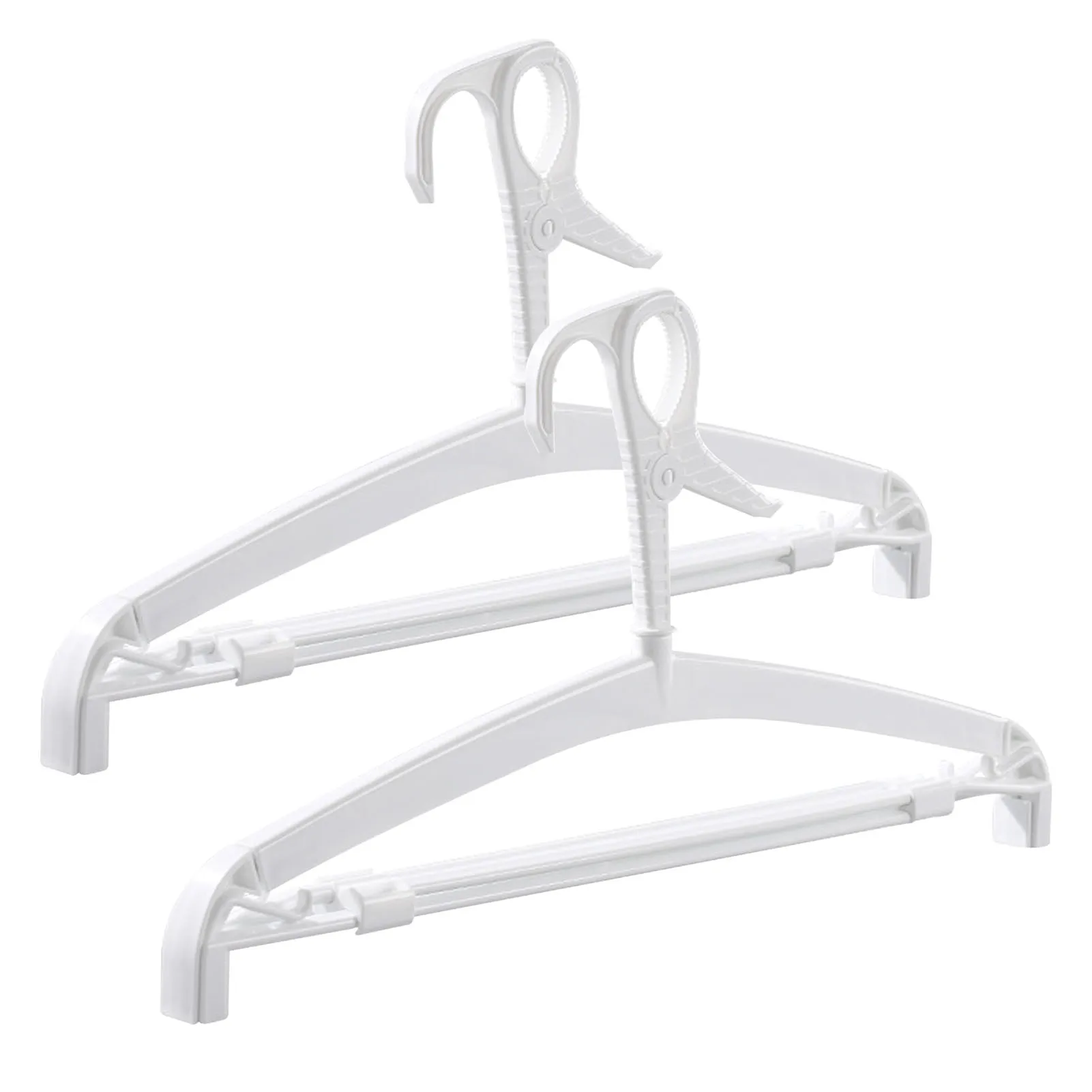 

Hangers With Clips 2pcs Adjustable Hangers Suit Hanger 360 Degree Swivel Hook Durable Windproof Space Saving Hangers Notched