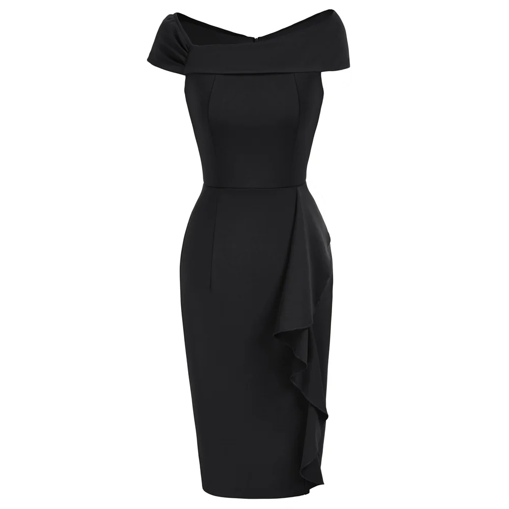 KK Cocktail Party Midi Dress Vintage Ruffle Front Slit Bodycon Dress Sexy Slash Neck Pencil Dress Office Lady Workwear A30
KK Cocktail Party Midi Dress Vintage Ruffle Front Slit Bodycon Dress Sexy Slash Neck Pencil Dress Office Lady Workwear A30
