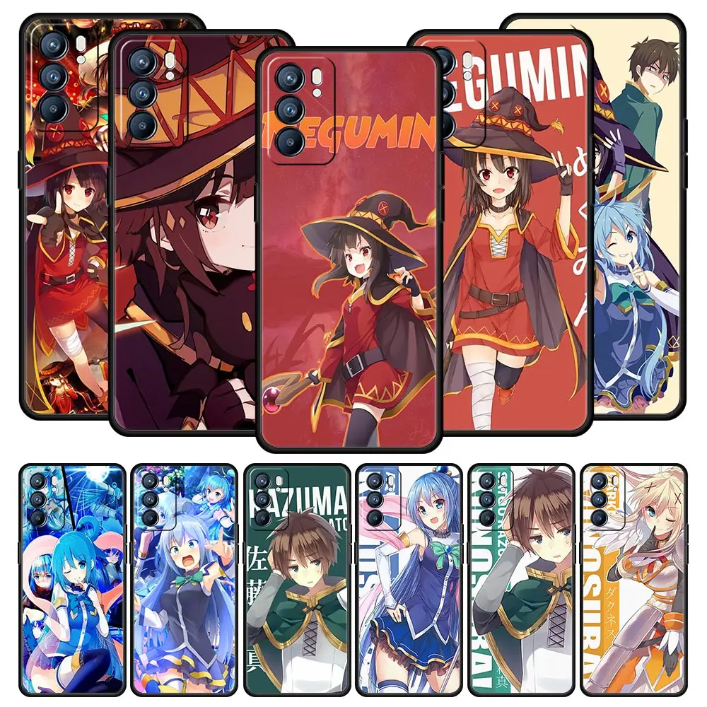 KonoSuba Megumin чехол для телефона аниме для Oppo Find X5 Pro Reno7 SE Reno6 Z 5G A54 A53 A52 A9 2020 A95 A16 A76 A74 A12, мягкий чехол 
KonoSuba Megumin чехол для телефона аниме для Oppo Find X5 Pro Reno7 SE Reno6 Z 5G A54 A53 A52 A9 2020 A95 A16 A76 A74 A12, мягкий чехол