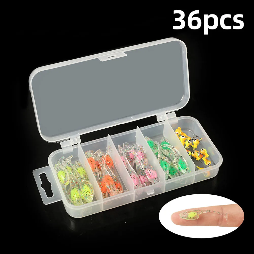 36pcs 5cm 1.3g Floating Water Soft Lure With Fishing Tackle Box Luya Bait Soft Insect Fake Baits Fishhook Fishing Accessories
36pcs 5cm 1.3g Floating Water Soft Lure With Fishing Tackle Box Luya Bait Soft Insect Fake Baits Fishhook Fishing Accessories