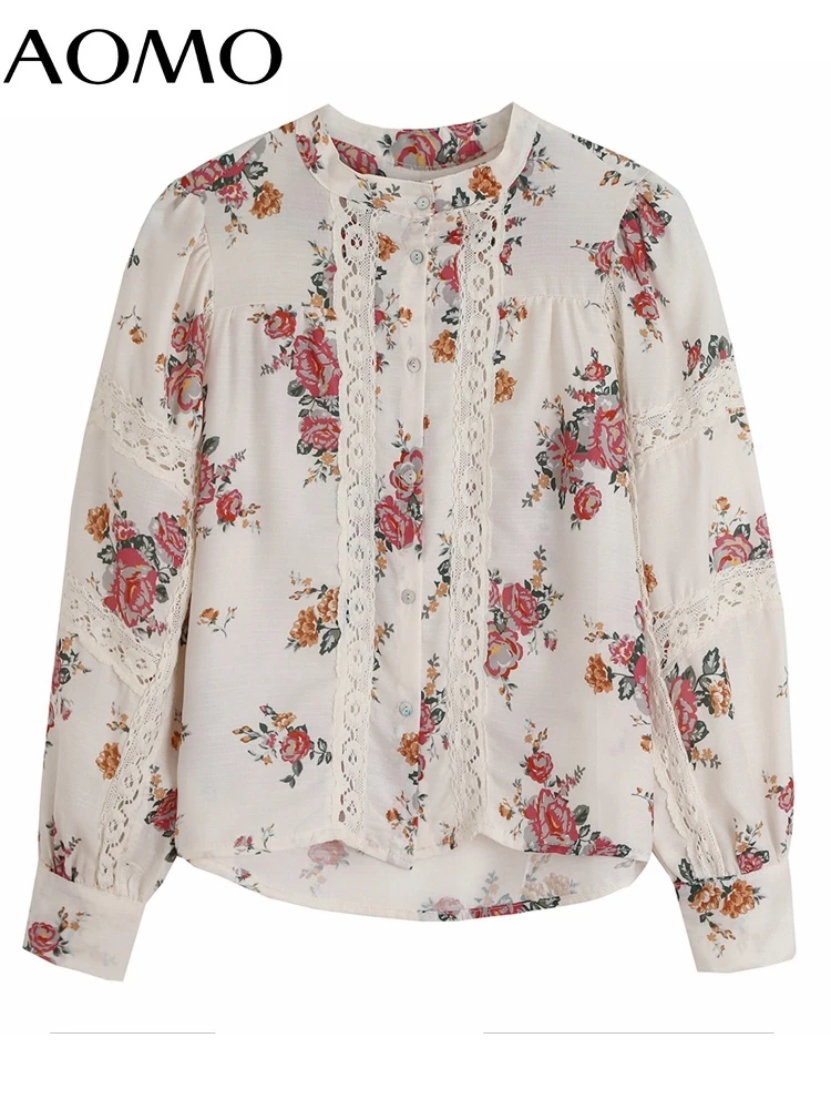 AOMO Women Vintage Flowers Print Lace Patchwork Shirt Long Sleeve 2022 Chic Female High Street Loose Shirt 6H88A
AOMO Women Vintage Flowers Print Lace Patchwork Shirt Long Sleeve 2022 Chic Female High Street Loose Shirt 6H88A