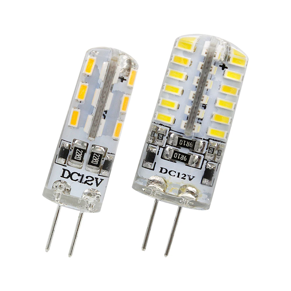 

1pcs G4 1W 2W LED Light 24/48leds SMD 3014 DC 12V Warm/Cold White Bulb Replace 10W 20W Halogen Lamp For Home Chandelier