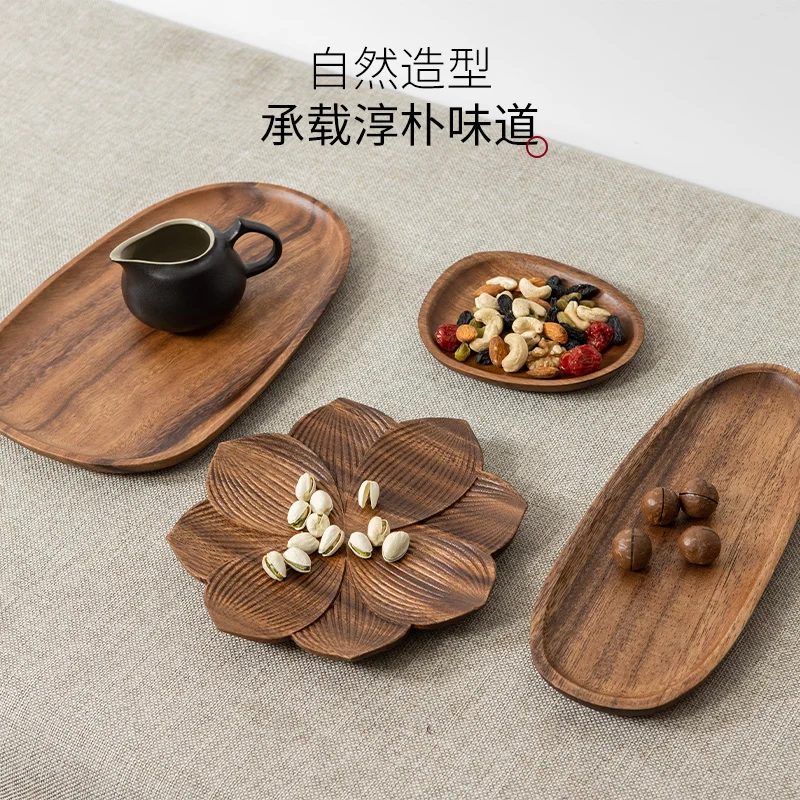 Walnut plate Japanese-style solid wood plate fruit plate snack cake plate serving square round household tea tray wood
Walnut plate Japanese-style solid wood plate fruit plate snack cake plate serving square round household tea tray wood