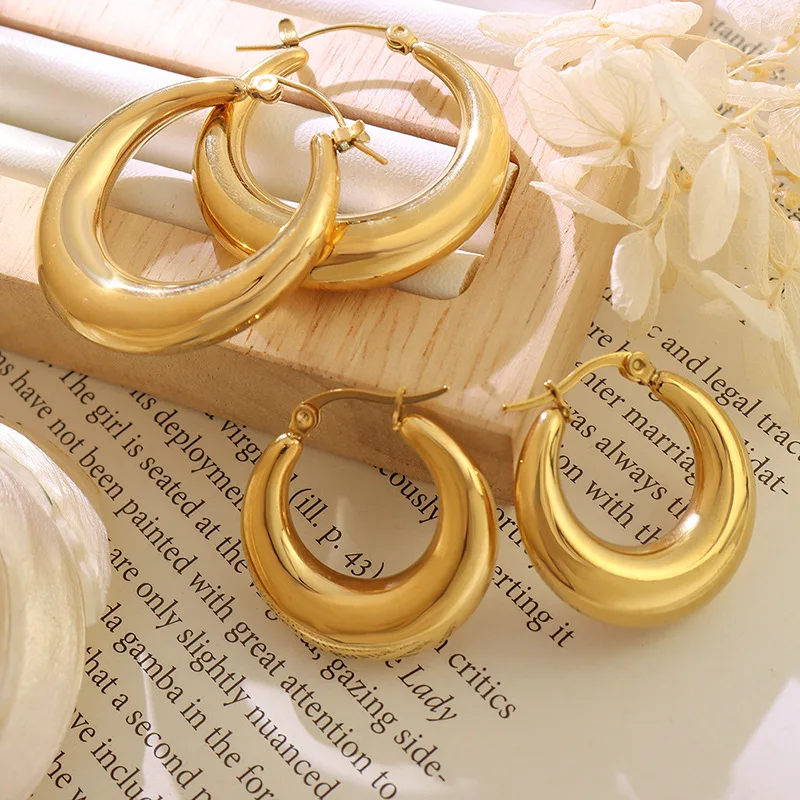 Metal Exaggerated Personality Big Earrings Hoop Geometric Titanium Steel Gold Plated 2022 New Design Earring Women Not Fade
Metal Exaggerated Personality Big Earrings Hoop Geometric Titanium Steel Gold Plated 2022 New Design Earring Women Not Fade