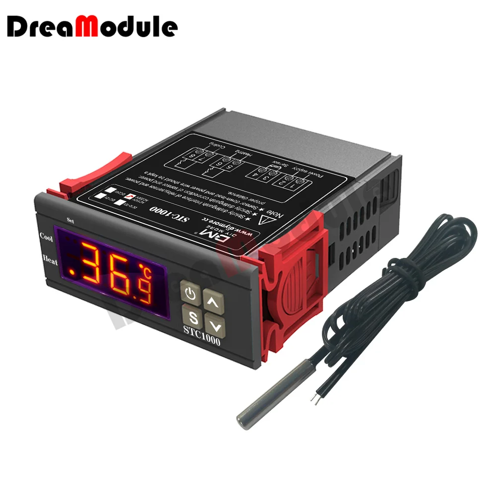STC-1000 Digital Display Thermostat AC 110-220V NTC for Incubator Temperature Controller Temperature Regulator Relay Heating
STC-1000 Digital Display Thermostat AC 110-220V NTC for Incubator Temperature Controller Temperature Regulator Relay Heating