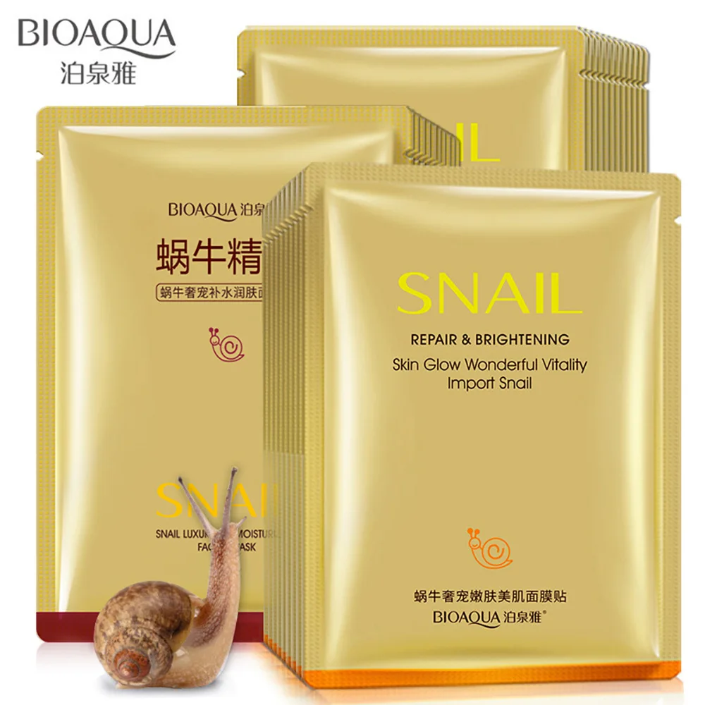 Poquan ya snail luxury silk mask 30 pieces of combination moisturizing and nourishing tender and smooth muscle skin care product
Poquan ya snail luxury silk mask 30 pieces of combination moisturizing and nourishing tender and smooth muscle skin care product