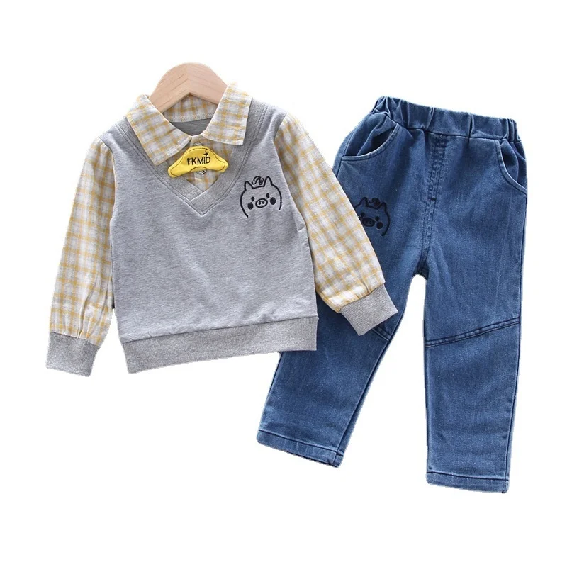 New Spring Autumn Children Clothes Baby Boys Casual Plaid T-Shirt Pants 2Pcs/Sets Toddler Costume Infant Outfits Kids Tracksuits
New Spring Autumn Children Clothes Baby Boys Casual Plaid T-Shirt Pants 2Pcs/Sets Toddler Costume Infant Outfits Kids Tracksuits