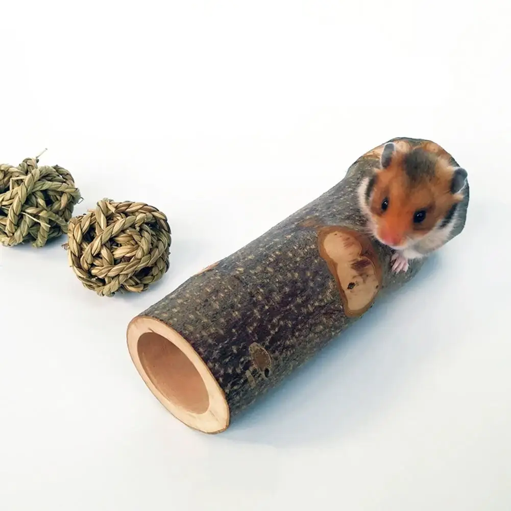 Hamster Natural Wooden Tunnel Tube Toy Hollow Tree Trunk Playing Hut Cage Supplies For Golden Bear
Hamster Natural Wooden Tunnel Tube Toy Hollow Tree Trunk Playing Hut Cage Supplies For Golden Bear