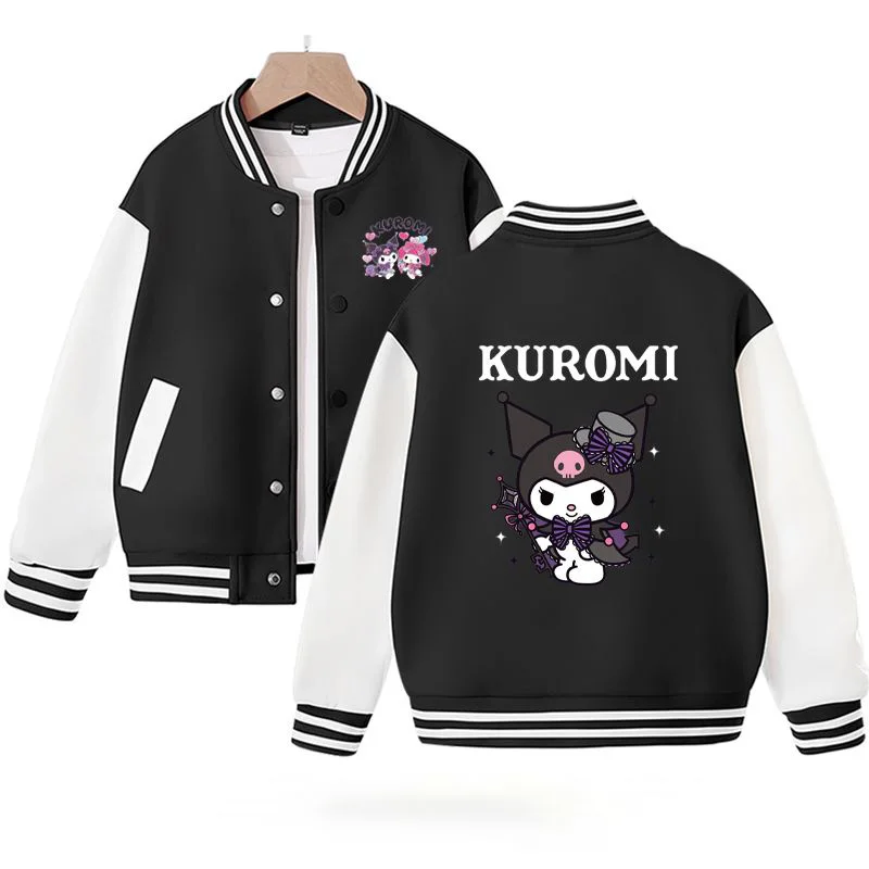 Sanrios Kawaii анимация Kuromi Cinnamoro Детская куртка милый мультфильм весна и осень новая свободная повседневная бейсбольная форма подарок девочке
Sanrios Kawaii анимация Kuromi Cinnamoro Детская куртка милый мультфильм весна и осень новая свободная повседневная бейсбольная форма подарок девочке