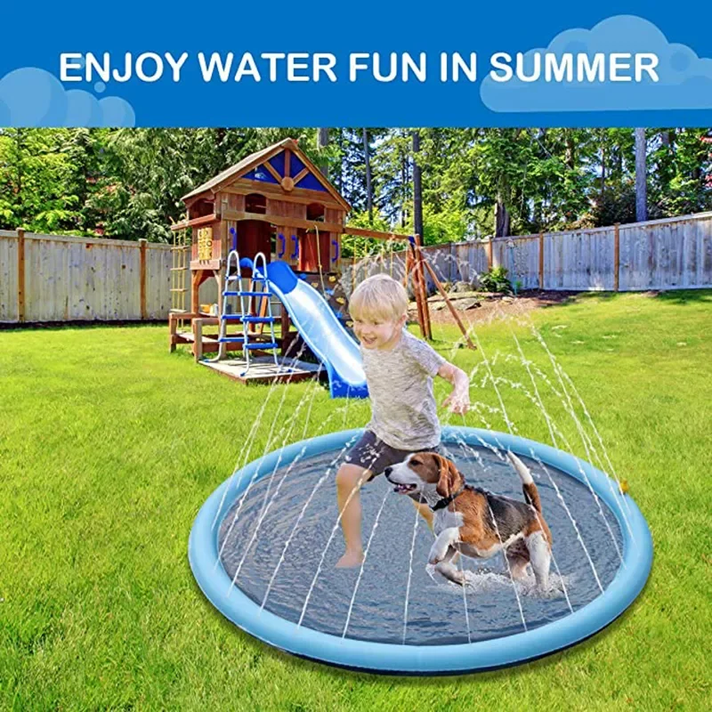 2023 Smmer Dog Toy Splash Sprinkler Pad for Dogs Pet Swimming Pool Interactive Outdoor Play Water Mat Toys for Dogs Cats and Chi
2023 Smmer Dog Toy Splash Sprinkler Pad for Dogs Pet Swimming Pool Interactive Outdoor Play Water Mat Toys for Dogs Cats and Chi