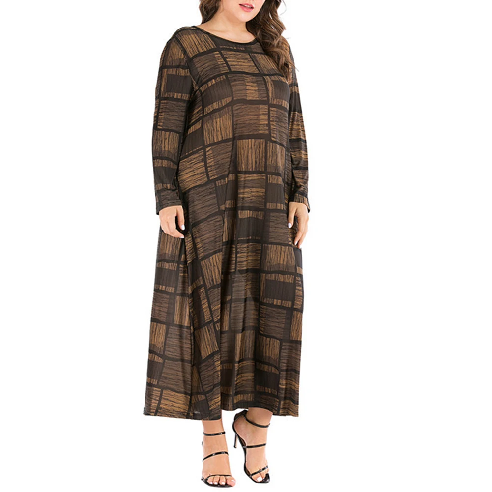 Plus Size Women Long Sleeve Printed Dress Crew Neck Party Holiday Long Dresses Spring/Autunm/Winter Pockets Dress 2022 NEW
Plus Size Women Long Sleeve Printed Dress Crew Neck Party Holiday Long Dresses Spring/Autunm/Winter Pockets Dress 2022 NEW