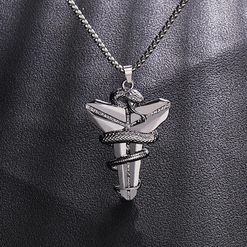 Hip Hop Fashion Stainless Steel Necklace Pendant Black Mamba Viper Cross Demon Necklace for Women Men Jewelry Gift
Hip Hop Fashion Stainless Steel Necklace Pendant Black Mamba Viper Cross Demon Necklace for Women Men Jewelry Gift
