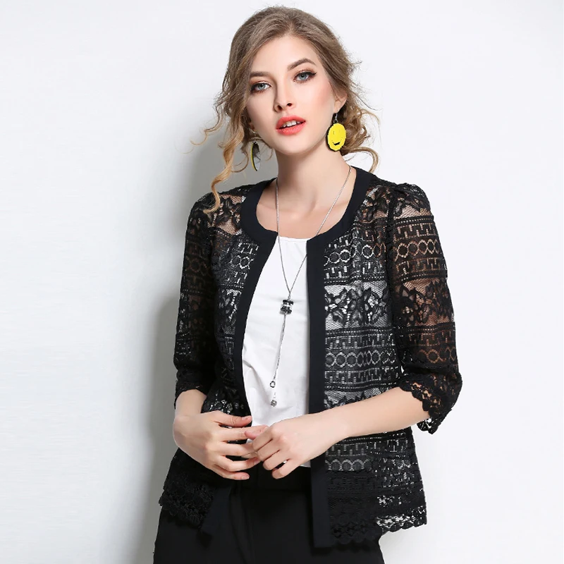 Women Clothing 2022 Ladies White Lace Blouse Summer Cardigan Black White Crochet Sexy Female blouses Women Tops blusas 883F
Women Clothing 2022 Ladies White Lace Blouse Summer Cardigan Black White Crochet Sexy Female blouses Women Tops blusas 883F