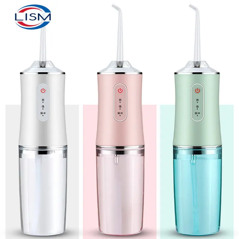 

Oral Irrigator Dental Water Jet For Teeth USB Rechargeable Portable Water Flosser 4 Nozzles 200ML Waterproof IPX7 Tooth Cleaner