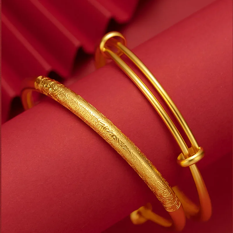 Vietnam Sand Gold Bracele Gold-plated Push-pull Bracelet Boutique Push-pull Bracelet Retro Ethnic Style Female Woman's Bracelet
Vietnam Sand Gold Bracele Gold-plated Push-pull Bracelet Boutique Push-pull Bracelet Retro Ethnic Style Female Woman's Bracelet