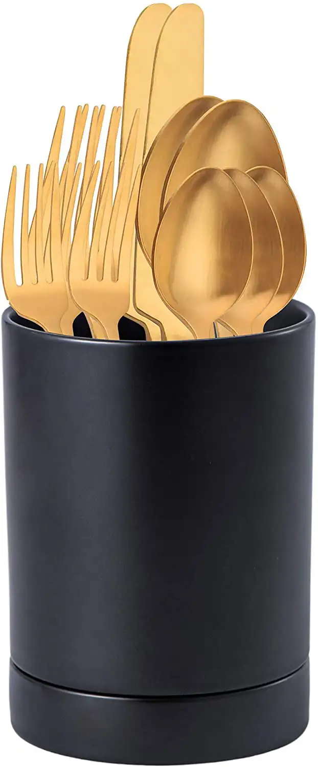 kitchen utensil holder for countertop, 5.6 ceramic utensil crock, matte glazed kitchen dcor, easy to clean, black
kitchen utensil holder for countertop, 5.6 ceramic utensil crock, matte glazed kitchen dcor, easy to clean, black
