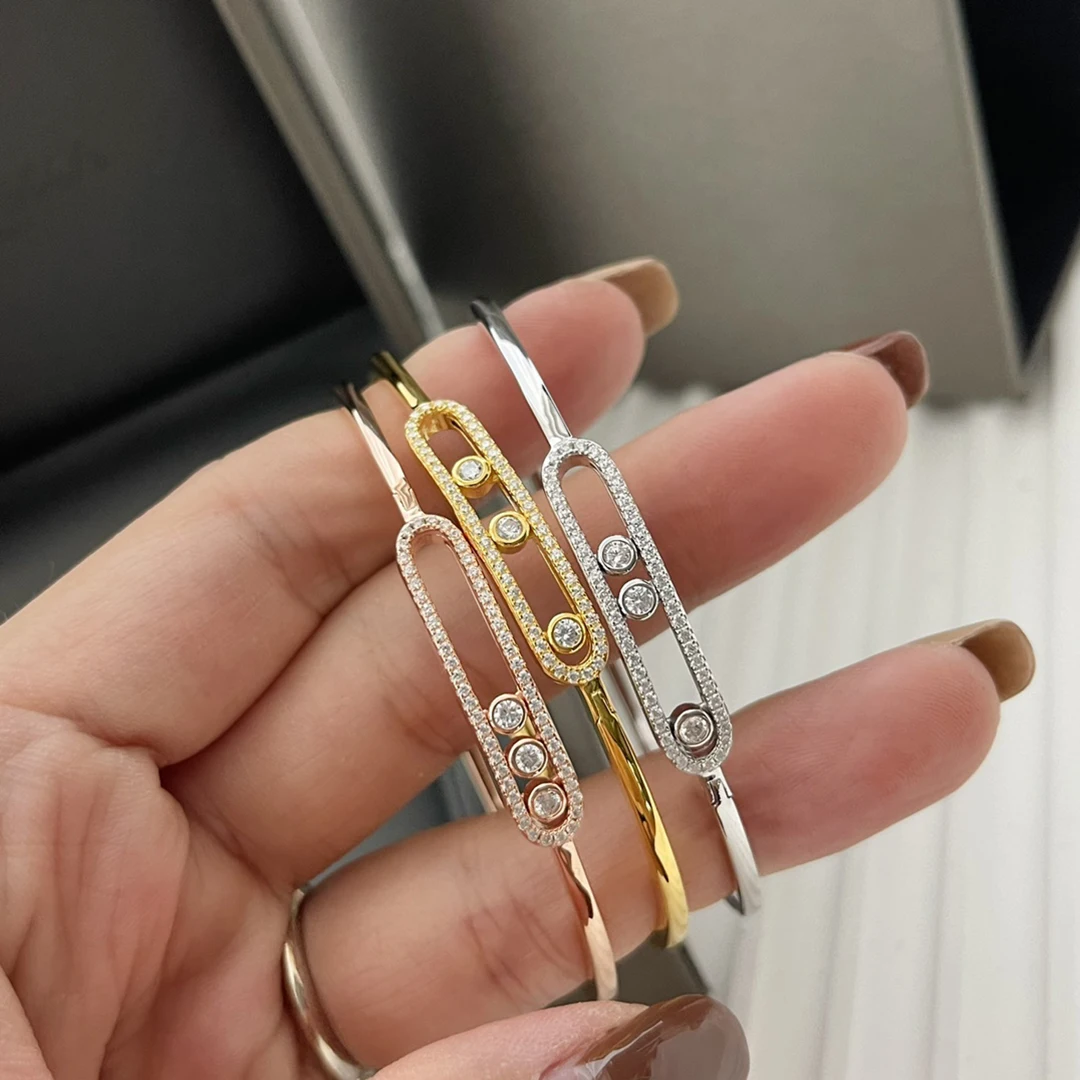 925 Sterling Silver Jewelry Move Three Diamonds Bracelet For Women Classic Luxury Party Gift Jewelry Accessories
925 Sterling Silver Jewelry Move Three Diamonds Bracelet For Women Classic Luxury Party Gift Jewelry Accessories