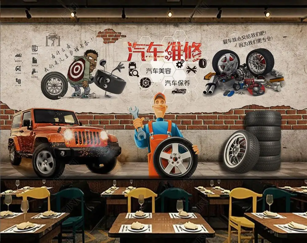 3d photo wallpapers customised mural Classic Auto Repair Tire Shop TV background home decor bedroom wallpaper for walls 3d
3d photo wallpapers customised mural Classic Auto Repair Tire Shop TV background home decor bedroom wallpaper for walls 3d