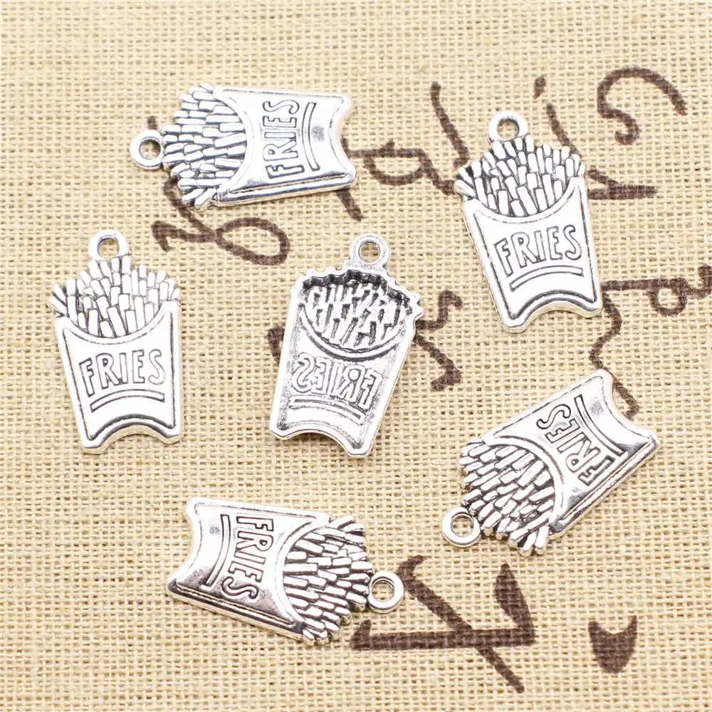 French Fries Diy Bracelet Charms Man Pendant Accessori For Woman 15X25mm Antique Silver Color 10 Pieces
French Fries Diy Bracelet Charms Man Pendant Accessori For Woman 15X25mm Antique Silver Color 10 Pieces