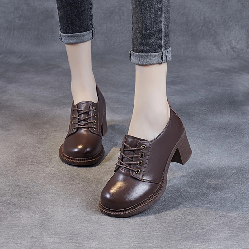 Leather High-heeled Small Leather Shoes Women's Autumn 2022 New Thick-heeled Shoes Lace Up British Style Women's Shoes
Leather High-heeled Small Leather Shoes Women's Autumn 2022 New Thick-heeled Shoes Lace Up British Style Women's Shoes