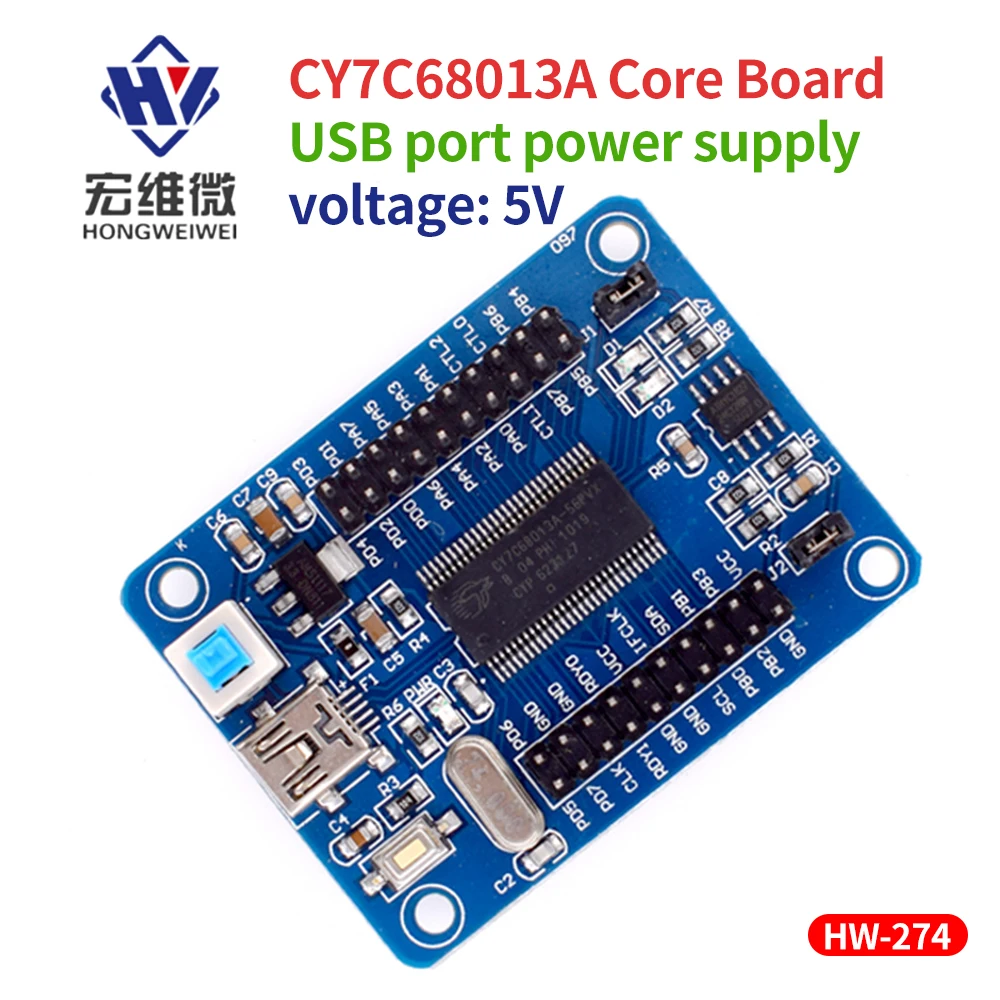 

CY7C68013A EZ-USB FX2LP USB2.0 Logic Analyzer Core Board+Source Code with I2C Serial SPI Interface for Arduino Development Board