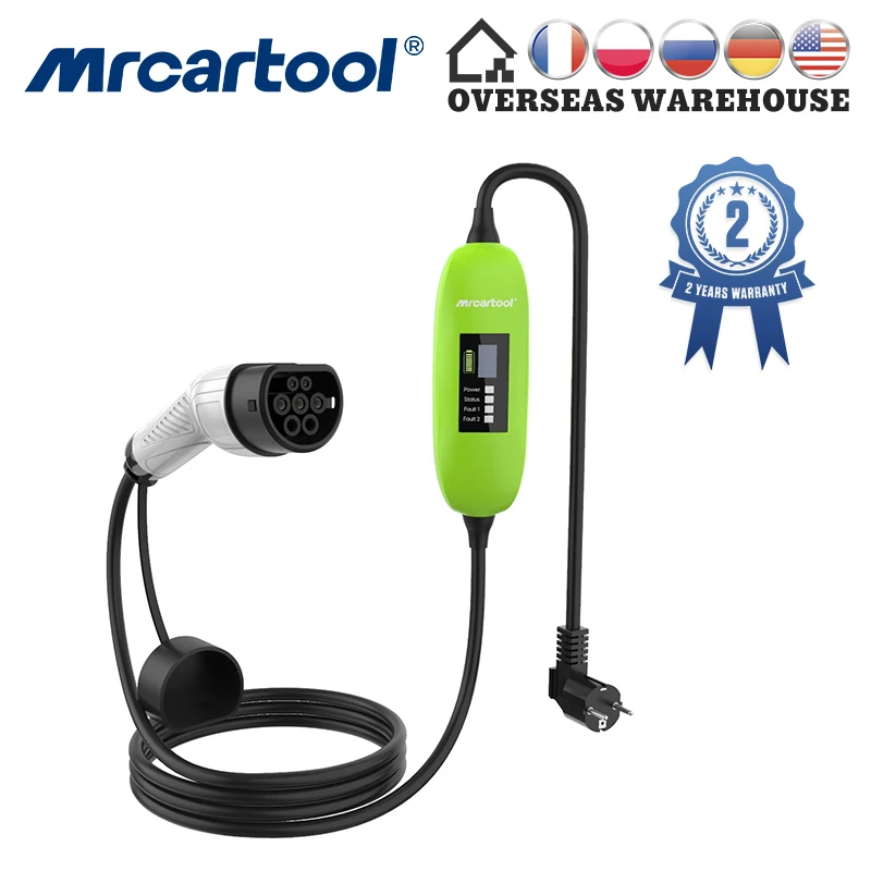 MR CARTOOL S300 Djustable Electric Vehicle Charger Type 1 Portable EV Charger Box J1772 16A Plug 5M Type2 For Electric Car
MR CARTOOL S300 Djustable Electric Vehicle Charger Type 1 Portable EV Charger Box J1772 16A Plug 5M Type2 For Electric Car