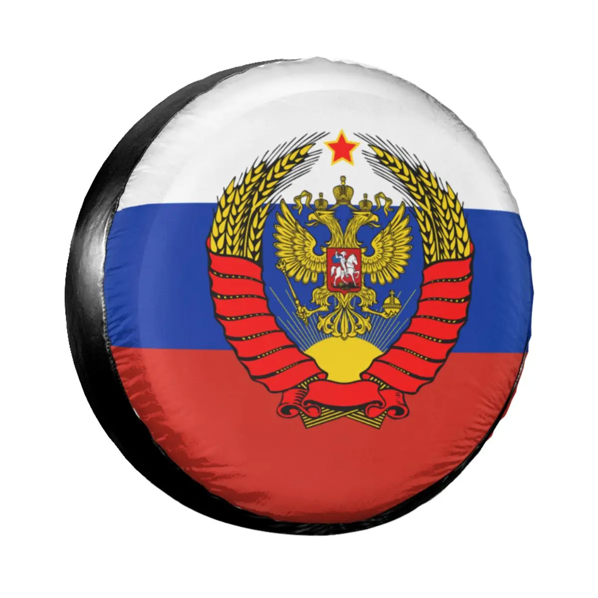 Flag Of Russia With Soviet Eagle Spare Tire Cover for Mitsubishi Pajero Coat of Arms Car Wheel Protectors 14" 15" 16" 17" Inch
Flag Of Russia With Soviet Eagle Spare Tire Cover for Mitsubishi Pajero Coat of Arms Car Wheel Protectors 14" 15" 16" 17" Inch