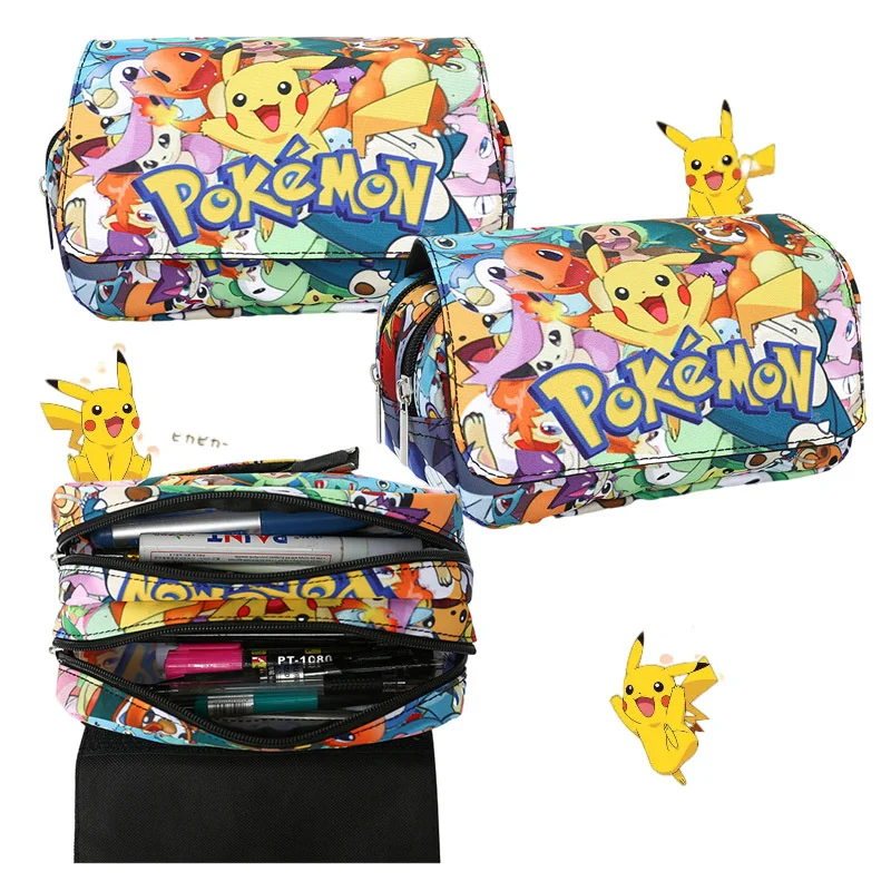 Cartoon Animal Pokemon Pikachu Pen Bag Kawaii Student School Supplies Double Layer Pencil Case Stationery Case Children Gift
Cartoon Animal Pokemon Pikachu Pen Bag Kawaii Student School Supplies Double Layer Pencil Case Stationery Case Children Gift