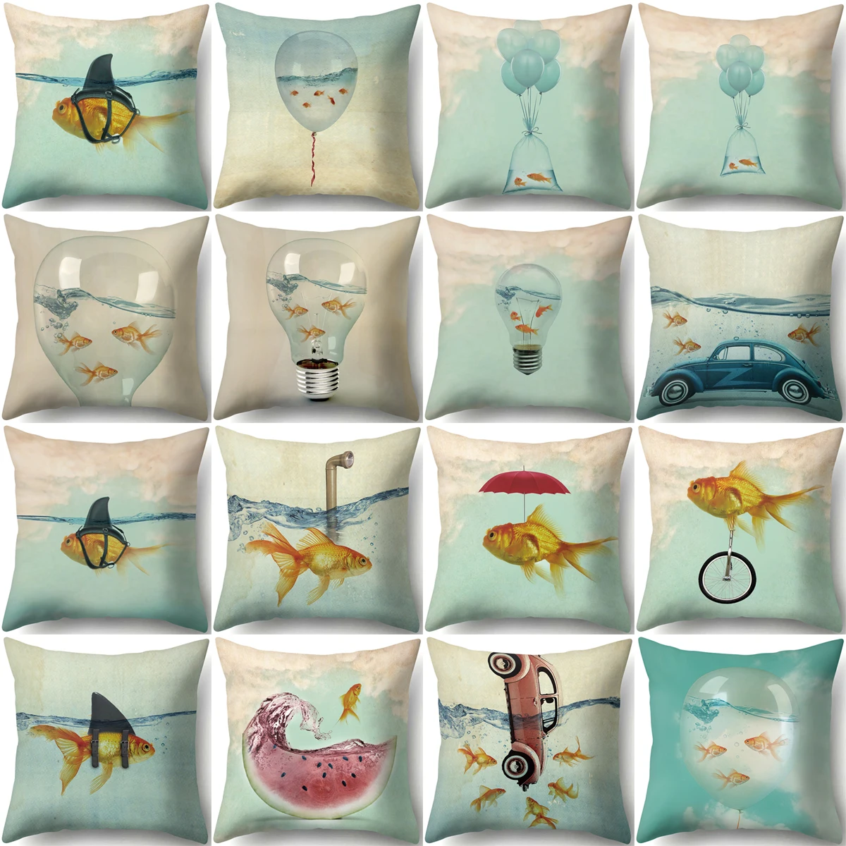 ZHENHE Cartoon Little Goldfish Pattern Pillow Case Home Decoration Cushion Cover Bedroom Sofa Decor Pillow Cover 18x18 Inch
ZHENHE Cartoon Little Goldfish Pattern Pillow Case Home Decoration Cushion Cover Bedroom Sofa Decor Pillow Cover 18x18 Inch